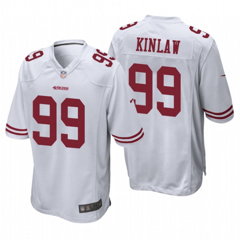 Men San Francisco 49ers #99 Javon Kinlaw Nike White Game NFL Jersey->san francisco 49ers->NFL Jersey